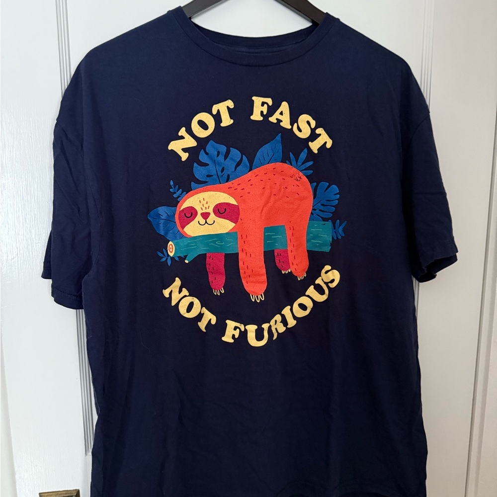 Graphics Imagined by Threadless Design by DinoMike - Funny Sloth Graphic Tee XL